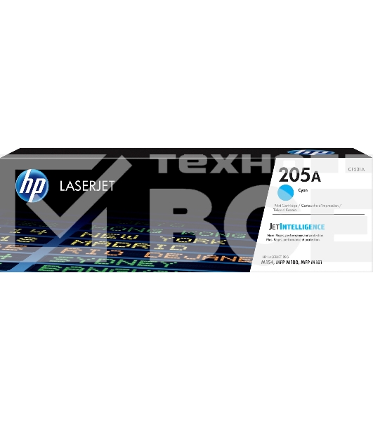 Картридж лазерный HP CF531A (HP 205A) голубой для HP LaserJet M180/M181 900 страниц.
