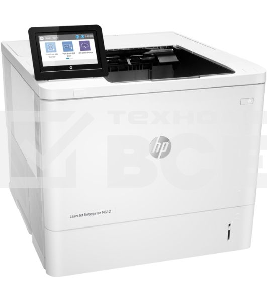 Принтер лазерный HP LaserJet Enterprise M612dn (7PS86A), A4, ч/б, печ. до 71 стр/мин., 1200 x 1200 dpi, USB, RJ-45, Air Print, Mopria
