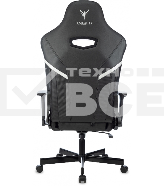 Кресло игровое Knight Thunder 5X черный эко.кожа крестов. металл
