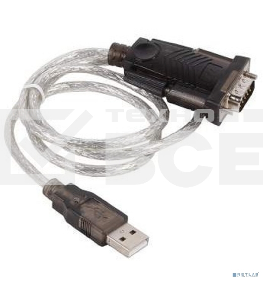 Кабель-адаптер USB AM <-> COM DB9M(RS232) Orient USS-101N18, chipset Prolific PL2303TA, поддержка Win 8/8.1, 1.8м, крепление винты