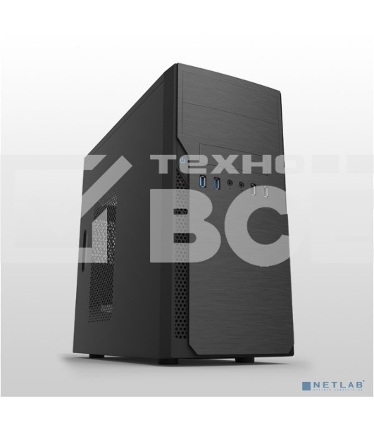 Компьютерный корпус с блоком питания 450Вт. Case Foxline mATX, 450W, 2xUSB 3.0, 2xUSB 2.0, powercord