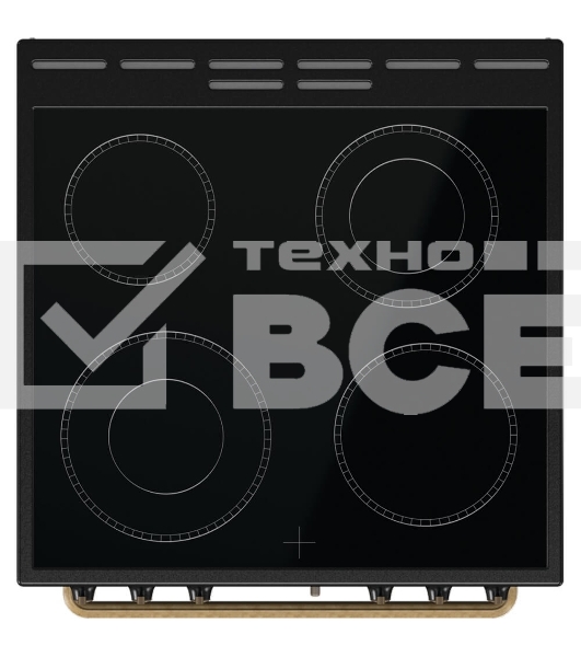 Электрическая плита Gorenje GECS6B71CLB черный стеклокерамика (без крышки)