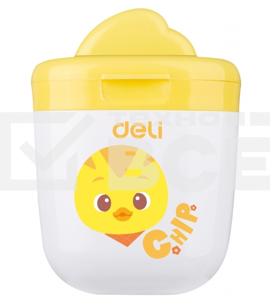 Точилка для карандашей ручная Deli ER01300 1 отверстие пластик ассорти дисплей