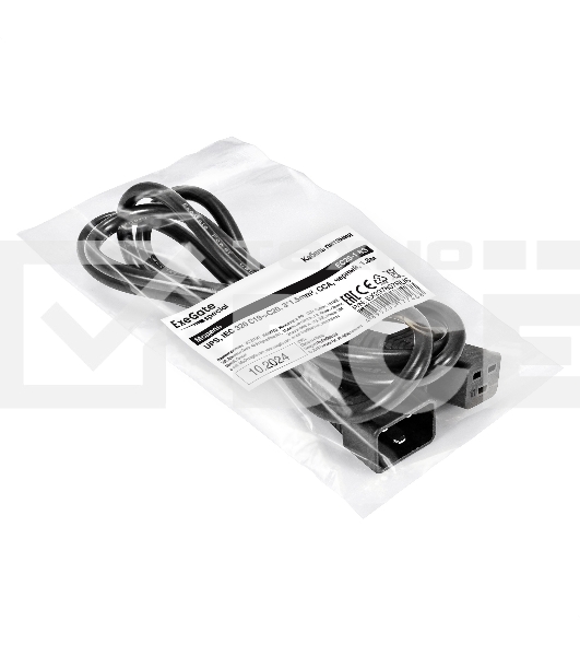 Кабель питания (UPS) ExeGate Special EC20-1,8S (IEC 320 C19->C20, 3*1.5mm2, CCA, черный, 1.8м)