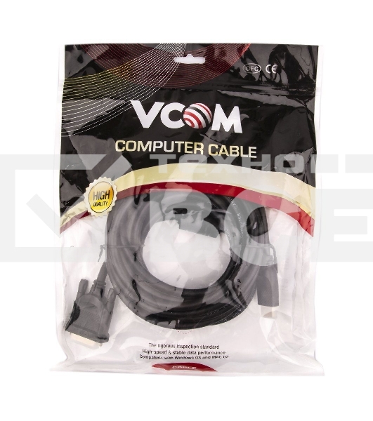 Кабель HDMI AM/DVI(24+1)M, 5м, CU, 1080P@60Hz, 2F, VCOM <CG484GD-5M>