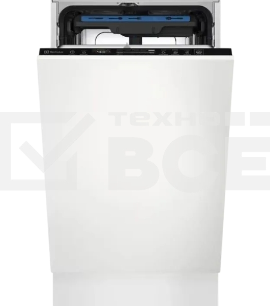 Встраиваемая посудомоечная машина ELECTROLUX EEG63400L/Встраиваемая узкая посудомоечная машина, загрузка на 10 комплектов посуды, сенсорное управление, 8 программ, 44.6x55x82 см, черный, сушка: стандартная (конденсация), индикация на полу: проекция дисплея