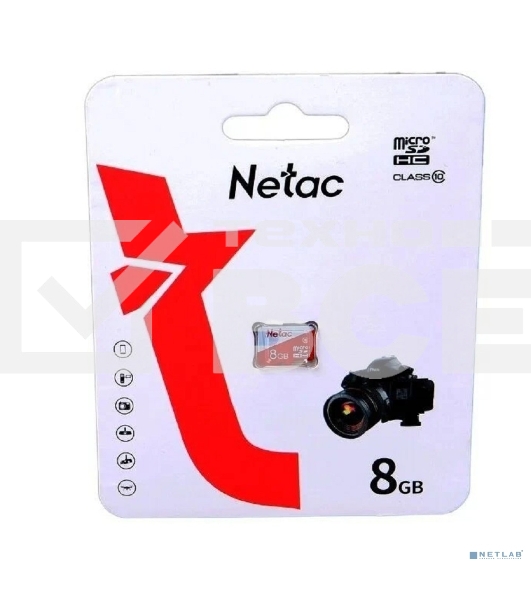 Флеш карта Netac P500 ECO MicroSDHC 8Gb C10 NT02P500ECO-008G-S