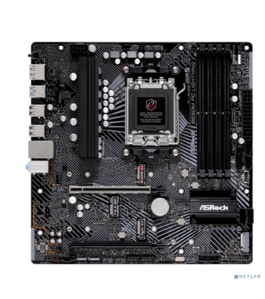Материнская плата ASRock B650M PG Lightning, AM5, AMD B650, 4xDDR5, 4xSATA, 3xM.2, 1xPCIe 3.0 x4, 1xPCIe 4.0 x16, 1xDP, 1xHDMI, 1x2.5Gb LAN, 1xUSB 3.2 Gen 2, 2xUSB 3.2 Gen 1, 4xUSB 2.0, 3x3.5 мм, 7.1, Micro-ATX