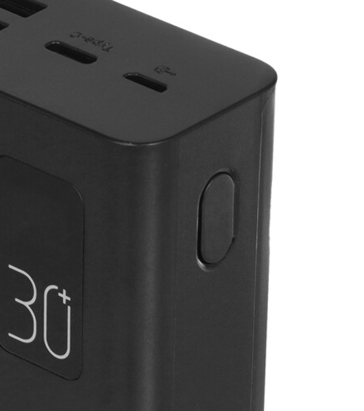 Портативный аккумулятор Perfeo Powerbank MOUNTAINS 30000 mAh/LED дисплей/PD + QC 3.0/Type-C/4 USB/Выход: 3A, max 22.5W White (PF_D0162)