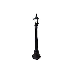 Светильник Ambrella light ST2037 BK/CL черный/прозрачный IP54 E27 max 40W D150*1100