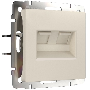 Розетка двойная Werkel Ethernet RJ-45 (айвори матовый) W1181162