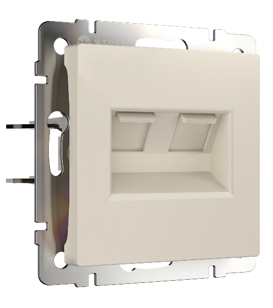 Розетка двойная Werkel Ethernet RJ-45 (айвори матовый) W1181162