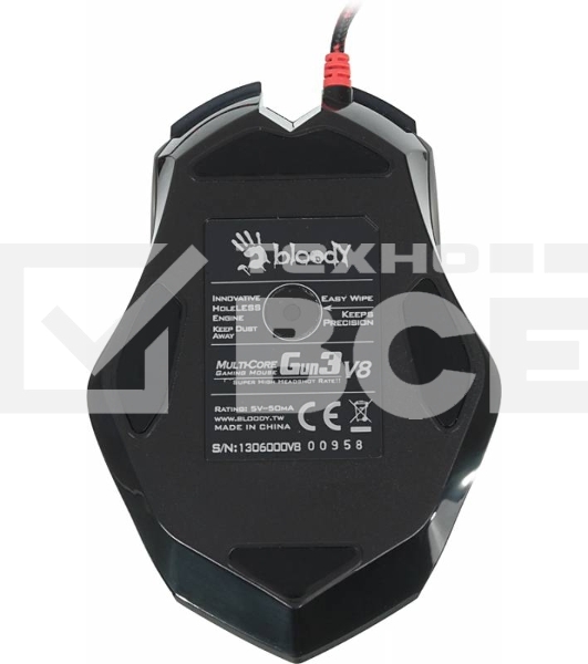 Мышь проводная A4Tech Bloody V8 черный, 3200 dpi, USB, кнопки - 8