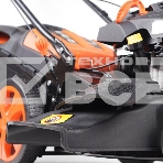 Газонокосилка бензиновая PATRIOT PT 52LS 512109024 Рабочий объем 200сс, мощность 6.5л.с., рабочая ширина 51см, корпус сталь, регул. высоты 30-75мм прорезин. колеса 178-254мм, травосбор. 60л, фото8