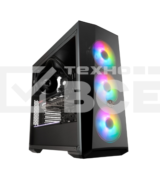 Корпус без блока питания Cooler Master MasterBox 5 Lite RGB, USB 3.0 x 2, 1xFan, 3x120mm ARGB Fan, Black, Splitter cable + Controller, ATX, w/o PSU