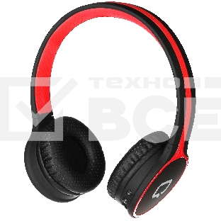 Наушники Qumo Accord 3 (BT-0020) черный/красныйнакладные Bluetooth 4.2300мА-чдо 6х часов в режиме разговора