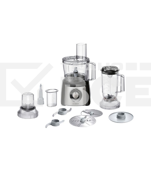 Кухонный комбайн Bosch MCM3501M 800 Вт, Скорости: 2, Блендер 1 л, Чаша 2.3 л, Цвет: черны/серебристый