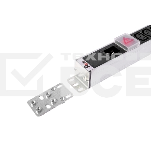 Вертикальный блок розеток ЦМО Rem-16 с выкл., 14 IEC 60320 C13, 10 C19, вход C20 16A, алюм., 33-38U (R-16-14C13-10C19-V-1420)