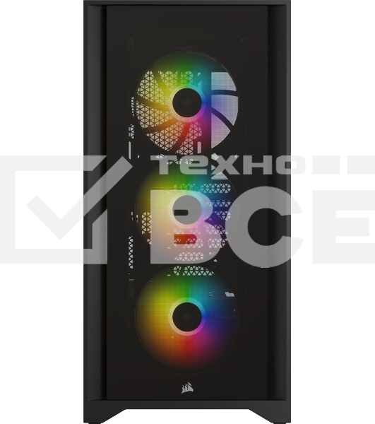Компьютерный корпус Corsair iCUE 4000X RGb CC-9011204-WW Tempered Glass Mid-Tower, Black