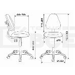 Кресло детское Бюрократ KD-4 голубой Sticks 06 крестовина пластик, фото3