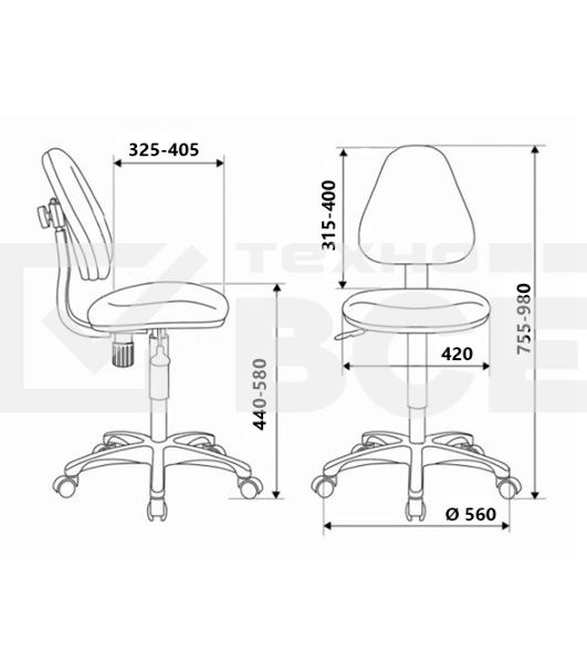 Кресло детское Бюрократ KD-4 голубой Sticks 06 крестовина пластик