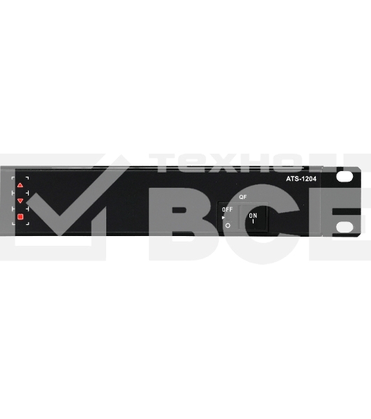 Автоматический ввод резерва ELEMY RACK ATS, 1U, 220В, 16А, OLED, Ethernet, in (2) C20, out (1) C19 (9) C13
