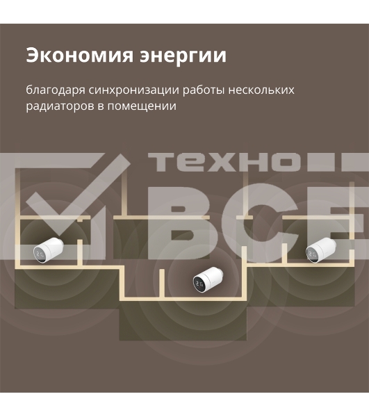 Термоголовка Aqara Smart Radiator Thermostat E1 (SRTS-A01) для радиат. резьбовой