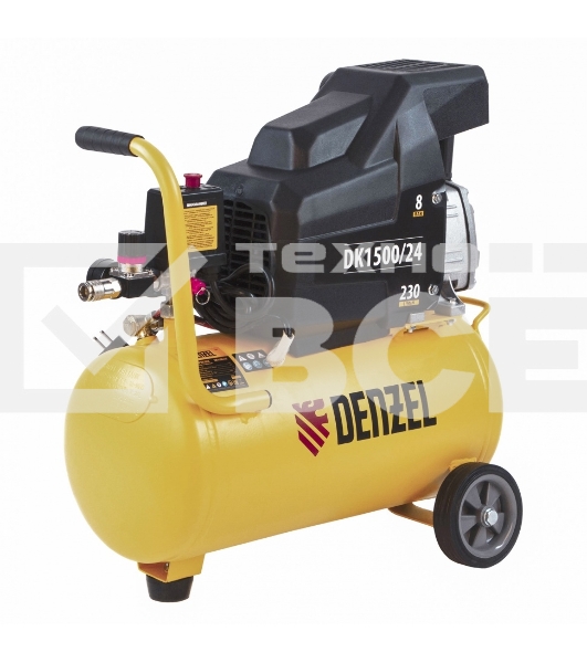 Компрессор Denzel воздушный DK1500/24,Х-PRO 1,5 кВт, 230 л/мин, 24 л 58063