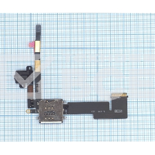 Шлейф аудио разъема с коннектором Sim карты для планшета Apple iPad 2