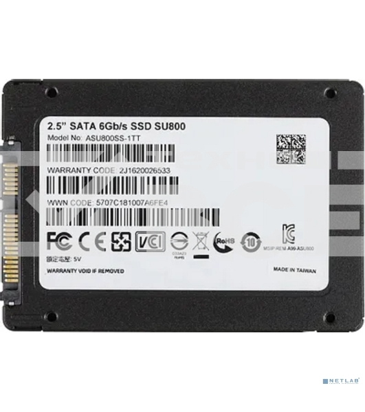 Накопитель SSD ADATA SU800, 1Tb, SATA III, 2.5