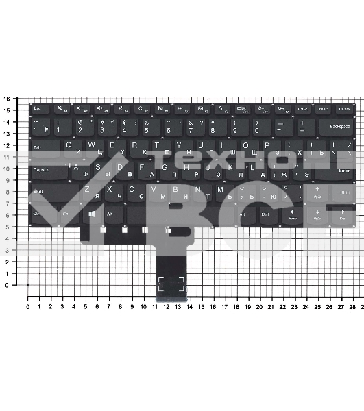Клавиатура для ноутбука Lenovo IdeaPad 310-14ISK черная