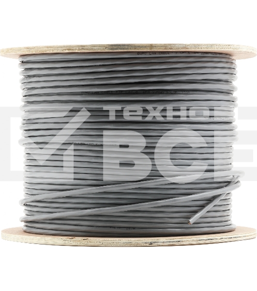 Кабель сетевой Buro BU-COP-055-FTP FTP 4 пары cat6 solid 0.55мм Cu 305м серый