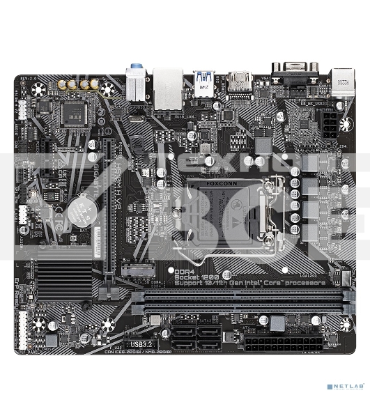 Материнская плата Gigabyte H510M H V2, LGA 1200, Intel H470, 2xDDR4, 4xSATA 6 Гбит/с, 1xM.2, 1xPCIe 3.0 x16, 1xPCIe 3.0 x1, 1xHDMI, 1xVGA, 1x 1Gb LAN, 2xUSB-A 3.2 Gen 1, 4xUSB-A 2.0, 3x3.5 мм, 7.1, Micro ATX