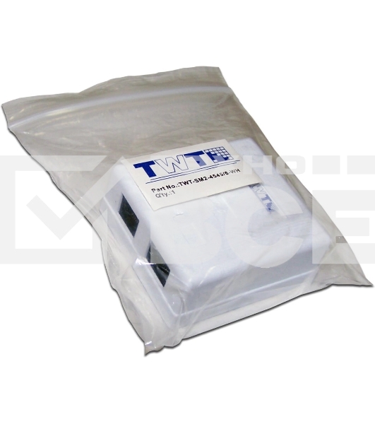 Настенная розетка, 2 порта RJ-45 категории 6, UTP, белая