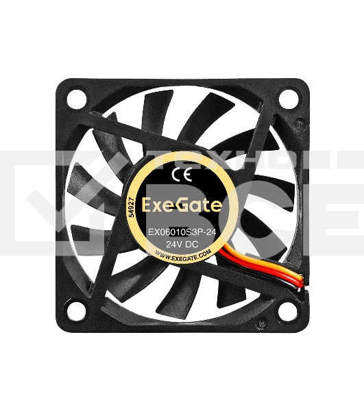 Вентилятор для корпуса ExeGate EX06010S3P-24 черный, 60 мм, 3000 об/мин, 24.1 дБ, 3 pin