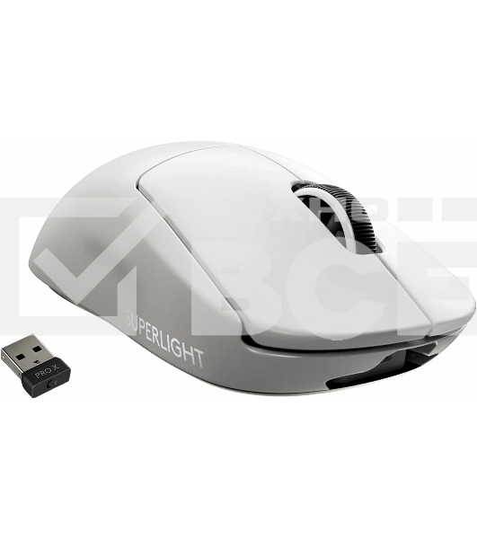 Мышь беспроводная Logitech G PRO X SUPERLIGHT 2 белый, 32000 dpi, радиоканал, USB, кнопки - 5