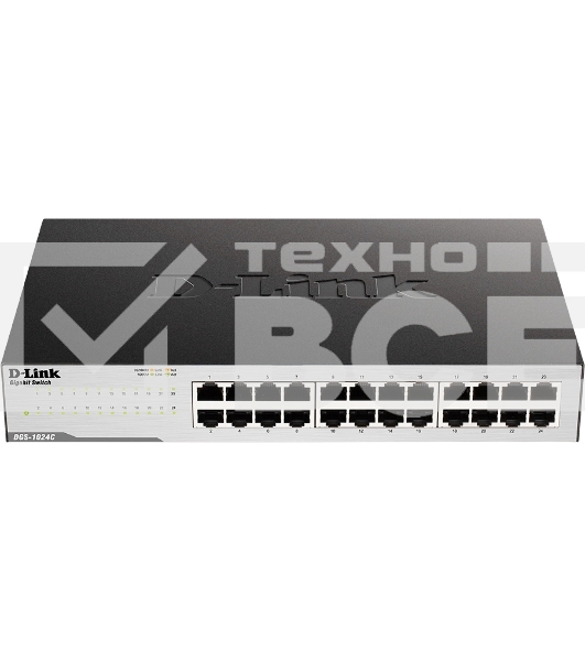 Коммутатор/ Неуправляемый коммутатор, 24x1000Base-T, защита от статического электричества до 4 кВ