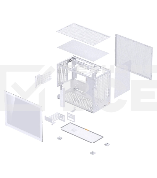 Корпус без блока питания Case JONSBO D32 PRO, Mini-Tower, TG, no fan, 2xUSB-A 3.2 + 1xUSB-C 3.2, mATX, mDTX, mITX White