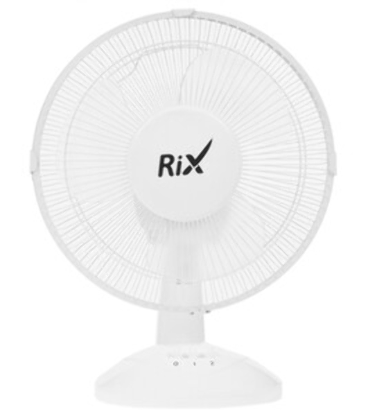 Вентилятор Rix RDF-2200W белый, настольный, 30 Вт, 2 скорости, 22 см