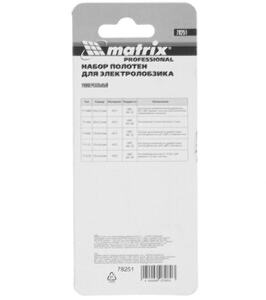 Набор Matrix полотен для электролобзика универсальный, 5шт. Professional