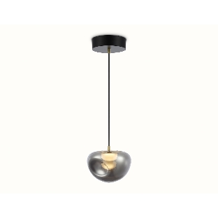 Подвесной светодиодный светильник Ambrella light LH12001 BK/GD/SM черный/золото/дымчатый 6W 3000K D180*145