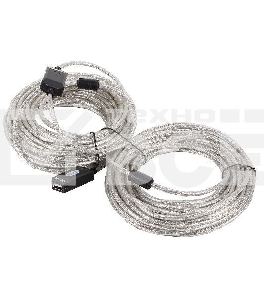 Кабель VCOM VUS7049-20M Кабель-адаптер USB2.0-repeater, удлинительный активный <Am-->Af> 20м