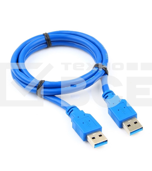 Кабель Gembird/Cablexpert Pro CCP-USB3-AMAM-1M, AM/AM, 1м, экран, синий