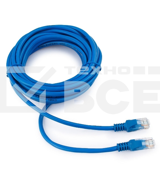 Патч-корд UTP Cablexpert кат.5e, 5м, литой, многожильный (синий)