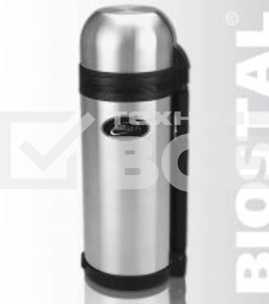 Термос BIOSTAL NG-1800-1 1.8л, универс, нерж., ручка, рем. для переноски, крышка-чашка и доп. пласт. чашка (в уп. 12 шт)