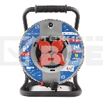 Удл. на мет. катушке “Power Cube” IP44 16А 30м резина 3*2,5мм2 4 роз. с/з, фото 1