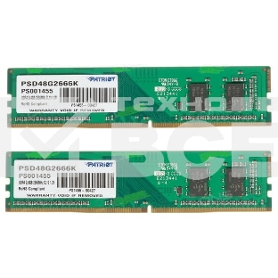 Оперативная память Patriot Signature, DDR4, 8GB (2x4 GB), 2666 MHz, CL19