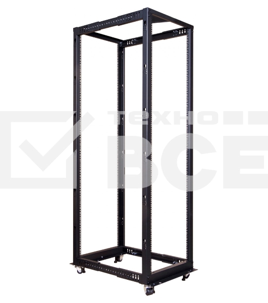 Стойка двухрамная Lanmaster TWT-RACK2-42U-ADJ 42U 480ммX560мм 1000кг черный