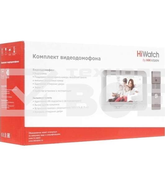 Видеодомофон Hikvision DS-D100KF белый