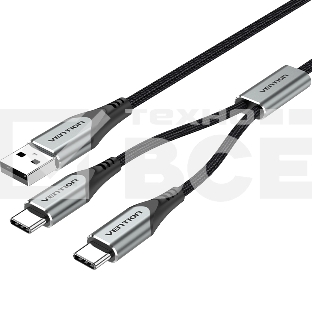 Кабель Vention USB-CM х 2/USB 2.0 AM - 1м.